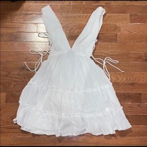Princess Polly White Plunge Mini Dress